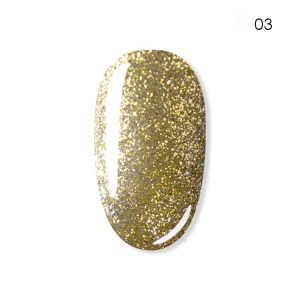 Ritzy DIAMOND RIVIERA Gel Polish “Light Gold” 03