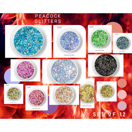 PECOCK Glitters SET of 12 (12 for price of 11)